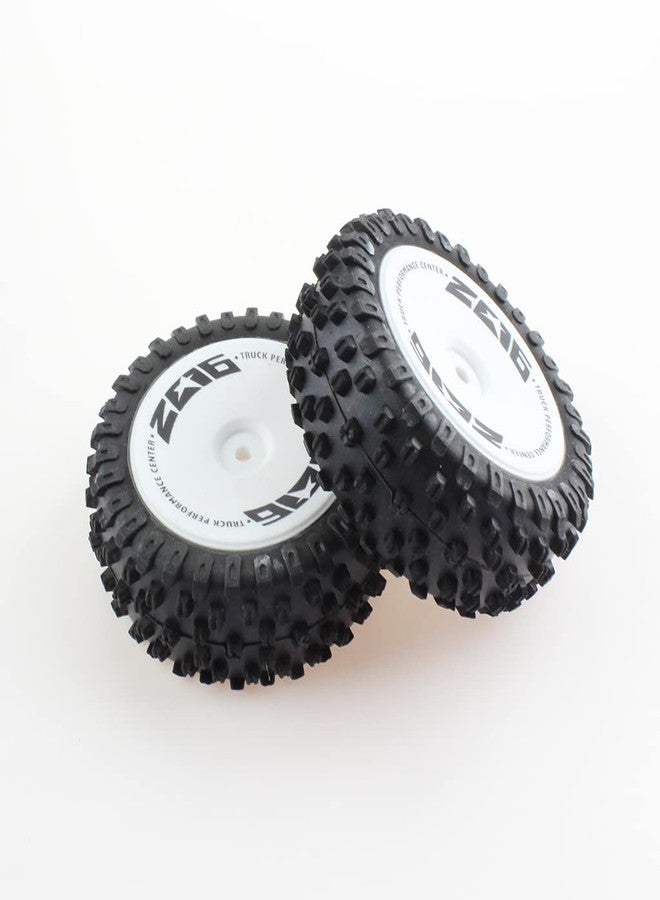 KingVal Replacement 2PCS Front Tire Tyre Wheel RC Spare Parts Compatible with WLtoys 124007 RC Car - Image 4
